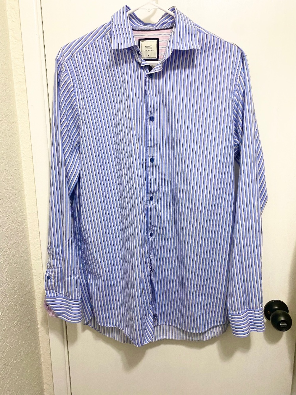 Next Size 16 Men’s Blue Stripped Long Sleeves